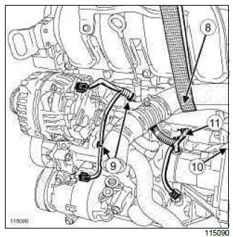 Renault Clio. Starter: Removal - Refitting