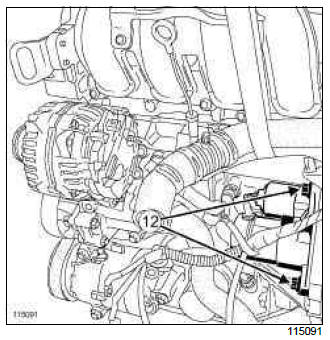 Renault Clio. Starter: Removal - Refitting