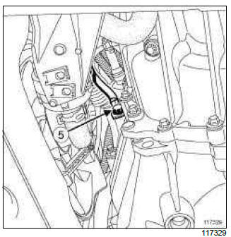 Renault Clio. Starter: Removal - Refitting