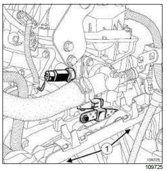 Renault Clio. Starter: Removal - Refitting