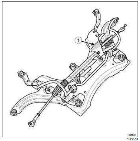 Renault Clio. Steering box: Removal - Refitting