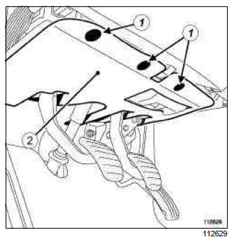Renault Clio. Steering column adjustment handle: Removal - Refitting