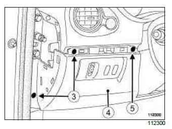 Renault Clio. Steering column adjustment handle: Removal - Refitting