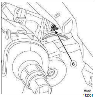 Renault Clio. Steering column adjustment handle: Removal - Refitting