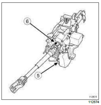 Renault Clio. Steering column: Removal - Refitting