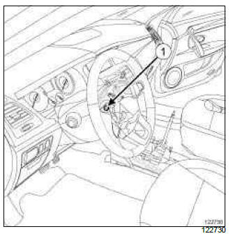 Renault Clio. Steering wheel: Removal - Refitting