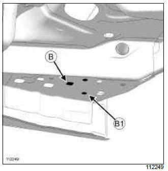 Renault Clio. Structural components to be positioned on the repair bench: Description