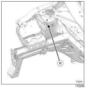 Renault Clio. Structural components to be positioned on the repair bench: Description