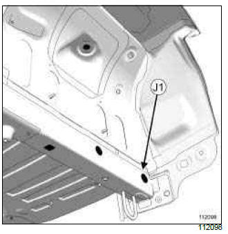 Renault Clio. Structural components to be positioned on the repair bench: Description