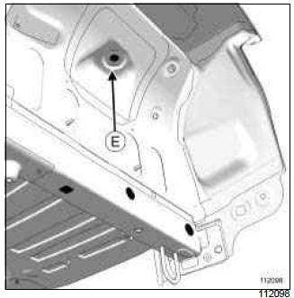 Renault Clio. Structural components to be positioned on the repair bench: Description