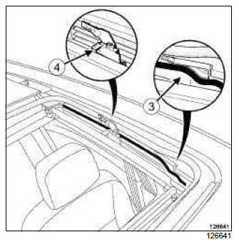 Renault Clio. Sunroof mobile panel: Removal - Refitting