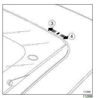 Renault Clio. Sunroof operating mechanism: Removal - Refitting