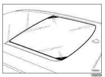 Renault Clio. Sunroof fixed window: Removal - Refitting