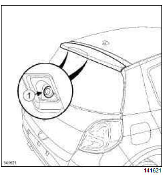 Renault Clio. Tailgate spoiler: Removal - Refitting