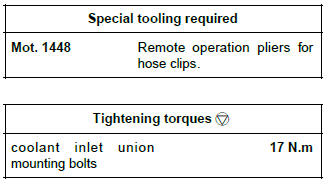 Renault Clio. Thermostat: Removal - Refitting