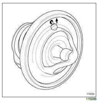 Renault Clio. Thermostat: Removal - Refitting