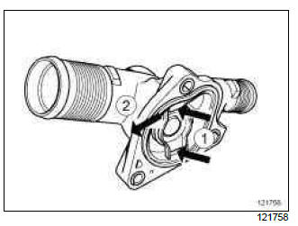 Renault Clio. Thermostat: Removal - Refitting