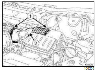 Renault Clio. Throttle valve: Removal - Refitting