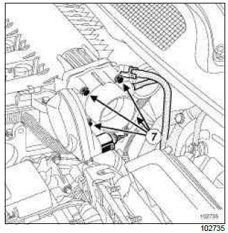 Renault Clio. Throttle valve: Removal - Refitting