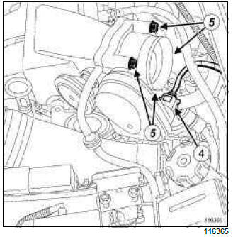 Renault Clio. Throttle valve: Removal - Refitting