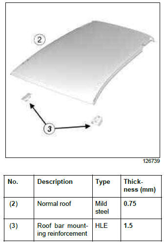 Renault Clio. Roof