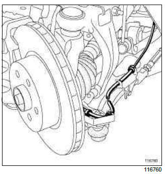 Renault Clio. Track rod: Removal - Refitting