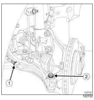 Renault Clio. Track rod: Removal - Refitting