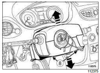 Renault Clio. Transponder ring: Removal - Refitting