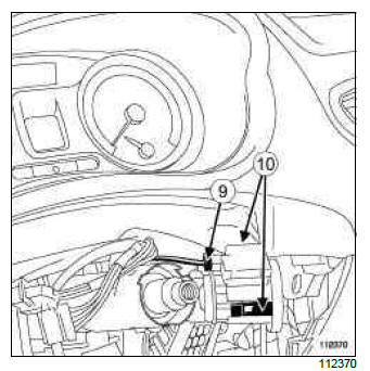 Renault Clio. Transponder ring: Removal - Refitting