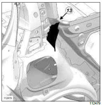 Renault Clio. Hollow section inserts: List and location of components