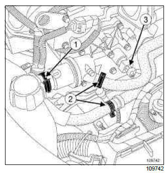 Renault Clio. Water chamber: Removal - Refitting