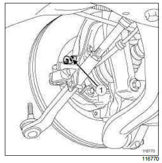 Renault Clio. Wheel speed sensor: Removal - Refitting