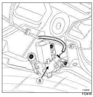 Renault Clio. Wiping and washing: List and location of components