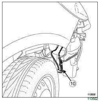 Renault Clio. Wiping and washing: List and location of components