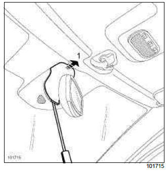 Renault Clio. Rain and light sensor: Removal - Refitting