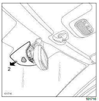 Renault Clio. Rain and light sensor: Removal - Refitting
