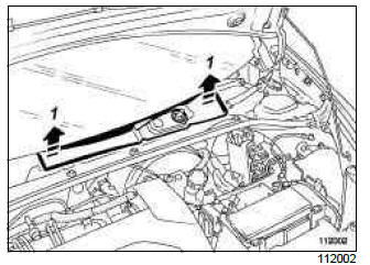 Renault Clio. Windscreen wiper mechanism: Removal - Refitting