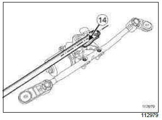 Renault Clio. Windscreen wiper mechanism: Removal - Refitting