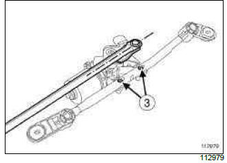 Renault Clio. Windscreen wiper motor: Removal - Refitting