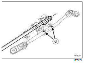 Renault Clio. Windscreen wiper motor: Removal - Refitting